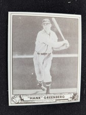 1940 Gum Play Ball Baseball Card # 40 Hank Greenberg - Detroit Tigers (NM)