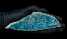 Authentic Ancient Egyptian Antiques Blue Stone – Rare Pharaoh Artifact Figure BC