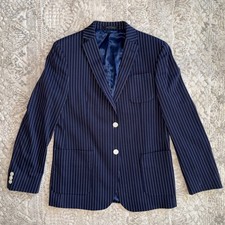Lauren Ralph Lauren Pinstripe Navy Blue Sports Jacket Boys XL 18
