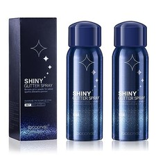 RoseFlower 2pcs Glitter Spray, Body Glitter Spray for Hair Face Skin