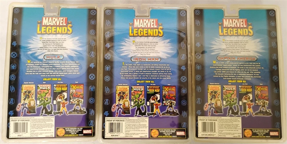 Marvel Legends Series I - III Lot of (11) Marvel Action Figures ToyBiz New MOC - image 3 of 4