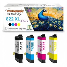 822 XL 822XL Ink 4PK BKCMY For Epson T822XL WF3820 WF4833 WF4820 WF4834 WF4830