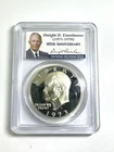 Dwight Eisenhower 40th Anniversary 1973 PCGS Deep Cameo Silver Coin $1 PR69