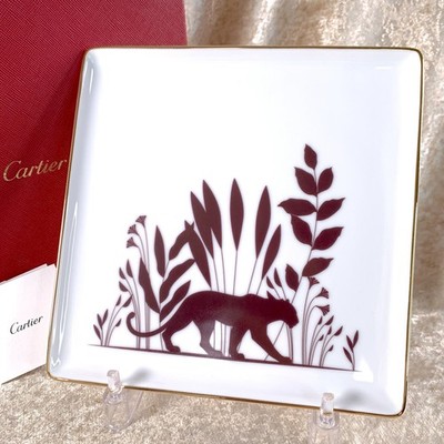 Cartier Porcelain Trinket Tray Change Tray Panthere VIP Gift from