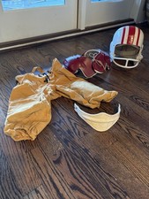 Vintage Youth Franklin 1950s Kyle Rote Signature Helmet Shoulder Pads Pants Box