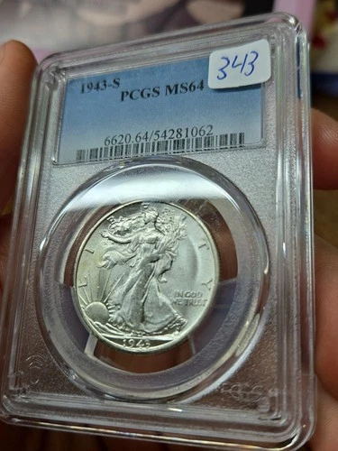 Photo of a 1943-S Walking Liberty Half Dollar from an eBay listing that sold on Jul 19, 2026