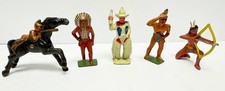 BARCLAY MANOIL Lot Of 5 Lead Metal Cowboy  Indian Figures 1950s