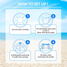 Beach Tent Sun Shelter with UPF 50 UV Protection, Beach Canopy Sun Shade 11x11