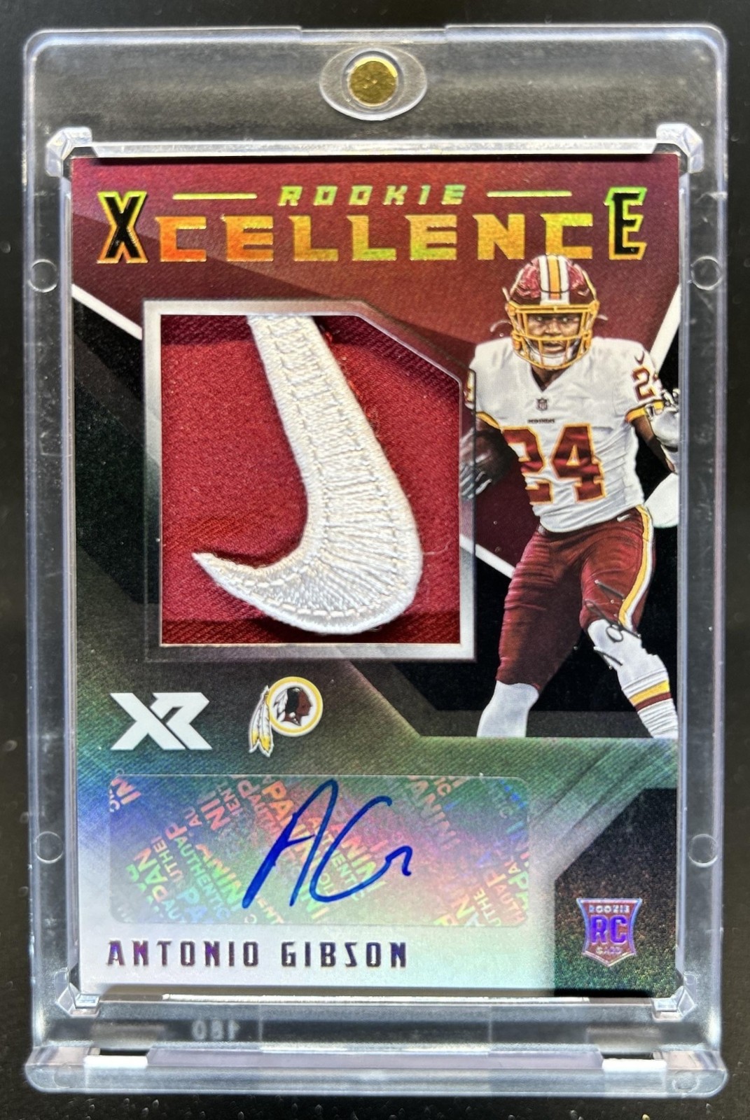 Antonio Gibson Panini XR Rookie Xcellence Autograph Swatches #RXCAG Brand Logo-1/1