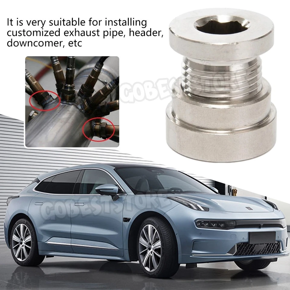 2 SETS O2 Oxygen Sensor Bung Weld On w/Plug & Washer M18x1.5mm AU - image 4 of 4