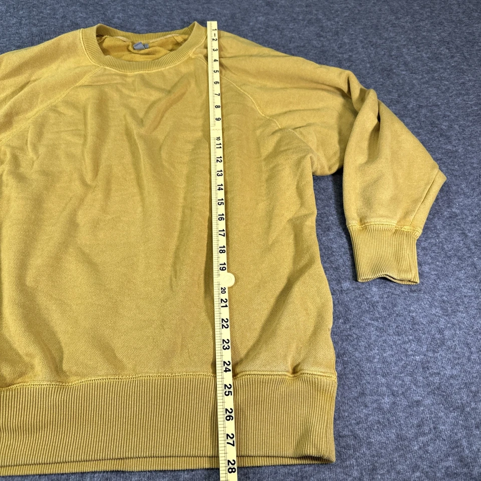 Acogedora sudadera amarilla cuello redondo Aerie para mujer talla mediana algodón/poliéster Foto 3 de 4