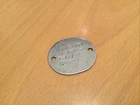 Orig WW2 Named DOG TAG 1942 WWII Vintage Badge Dogtag US Navy Reserve Military