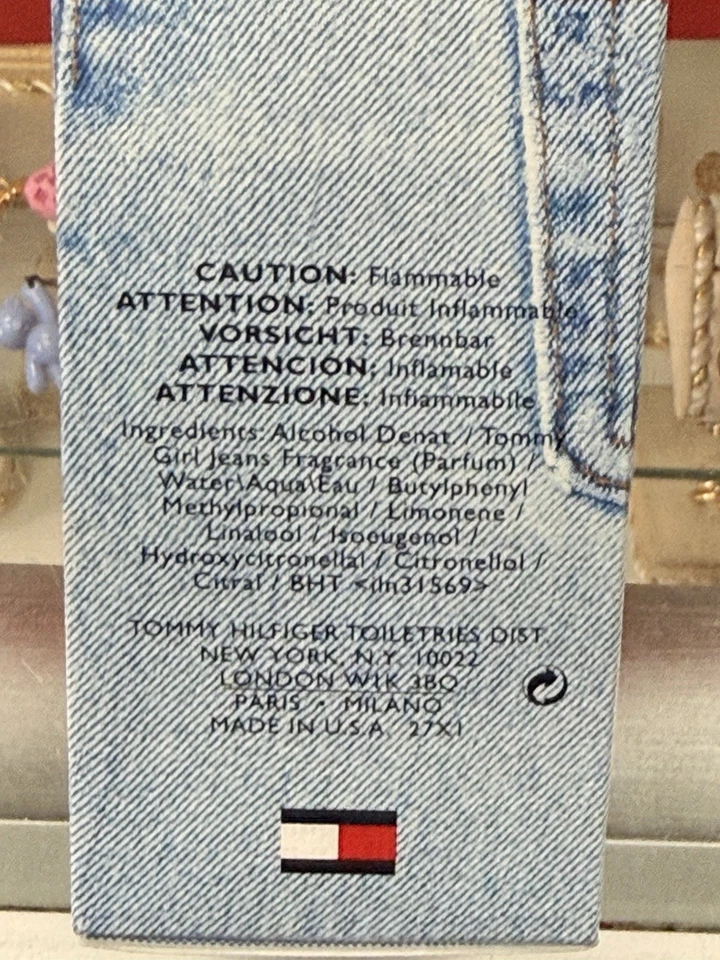 Tommy Hilfiger TOMMY GIRL JEANS 3.4oz/100 ml.Colonia Spray. Vintage Nuevo En Caja Foto 3 de 4