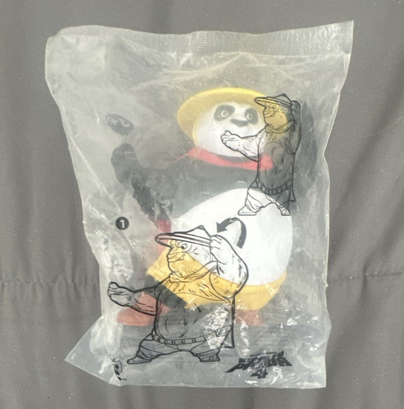 McDonald's Kung Fu Panda Po Happy Meal Toy Sealed Bag 2008 Ages 3-11