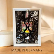 Desperados Wandbild 3D Shadowbox Bier Bar Deko Original Flaschen Unikat, 20x30cm