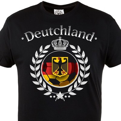 Deutschland Fußball T-Shirt Herren Adler Wappen Krone EM WM Fan Shirt