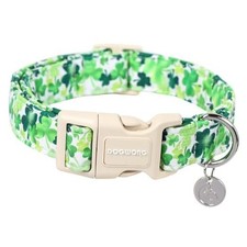 St. Patrick's Day Dog Collar, Green Lucky Clover Green Dog Small Shamrock