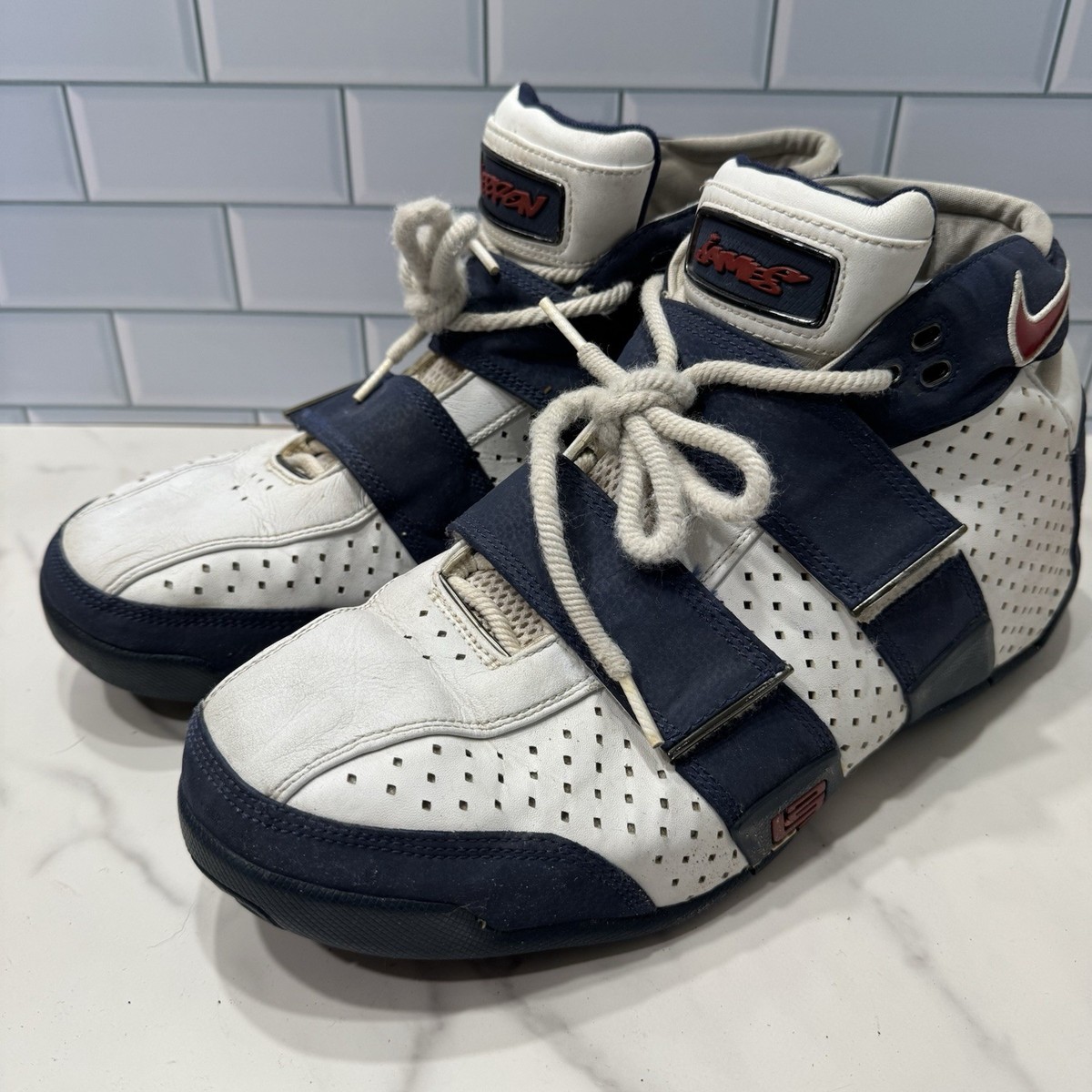 NIke LeBron Zoom 20-5-5 Midnight Blue White 311145-161 Men's US 14