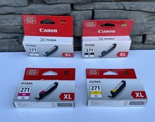 Canon 271 XL Ink Cartridge Genuine OEM Set of 4 Black Gray Yellow Magenta NEW