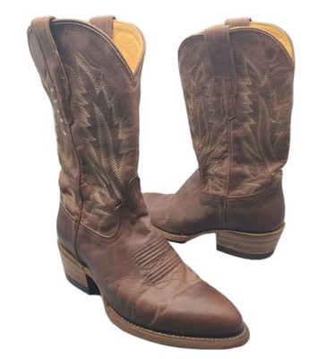 Tecovas The Jamie Cowgirl Boots Brown Goat Leather Stitches Women's Size 6.5 New