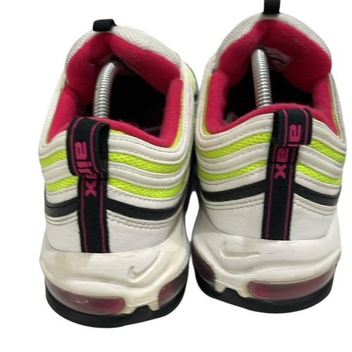 Nike Air Max 97 Men White/Volt/Pink Running Sneaker Shoes Size US 11 - Picture 4 of 8