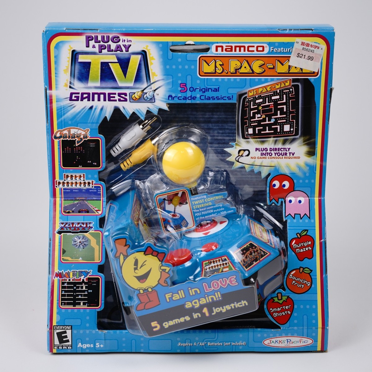 Jakks Pacific NAMCO MS PAC-MAN Plug Play 5-in-1 TV Game System