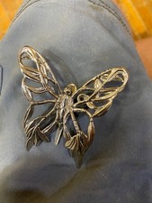 Vintage John Hardy Butterfly Dress Clip Silver Tone Art Nouveau Clip Signed item