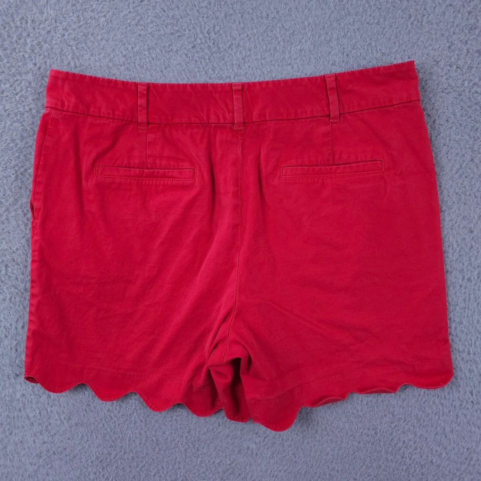 Pantalones Cortos Talbots 10 Coral Dobladillo Festoneado Chino Algodón Elástico Chino Informal 5" Desteñido Foto 2 de 4