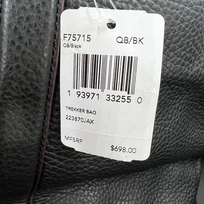 Coach Black Pebble Leather Trekker Interior Patch Design | eBay display picture 3