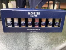 Jacobsen Salt Co.- Infused Sea Salt, Eight Piece Variety Pack NEW