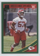 2018 Panini Donruss Rookie Press Proof Green Breeland Speaks #368 8d2