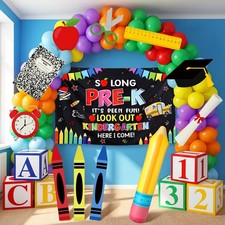 Seenelling 139 Pcs Preschool Grad Decorations Include Pre-k Graduation Backdr...