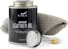 Eagle Leather Oil 8.45oz with Applicator & Premium Towel - All-Natural Mink... 