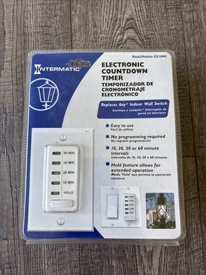 Intermatic EI210WC Electronic Auto-Off Countdown Timer Preset Times Wall Switch