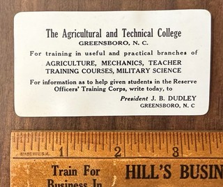 North Carolina A & T Pocket Calendar 1920 HBCU Greensboro