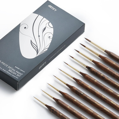 Artify Detail Paint Brush Set for Paint by Numbers, 10 Sizes Fine Detail Brushes