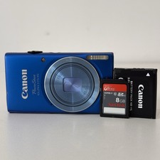 Canon PowerShot ELPH 115 IS Blue w Batt, Charger, SD Card TESTED MINT