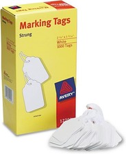 Avery 12201 Medium-Weight White Marking Tags, 2 3/4 x 1 11/16 Box of 1000