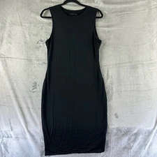 Soprano Sheath Dress Women’s L Black Lined Bodycon