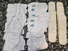 ALVABABY Lot of 10 Newborn Cloth Pocket Diapers with Bamboo Inserts