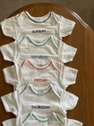 NWOT Infant One Piece Romper One For Each Day Of The Week Primary Color Stripe — photo 4