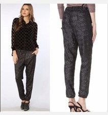 Free People Sequin heavyJogger Pants Black Size L club wear party dancewear