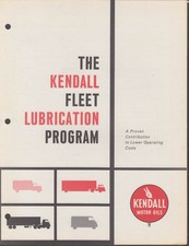 Kendall Motor Oil Fleet Lubrication Program folder 1960s