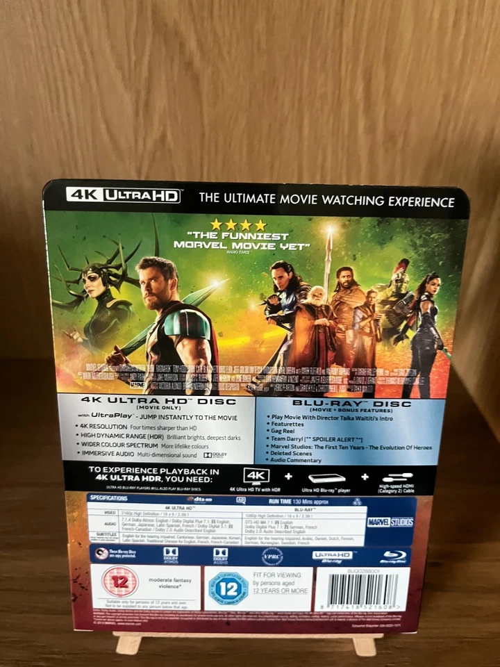 THOR Ragnarok (2017) Zavvi Exclusive 4K Blu-ray UK Steelbook OOP Very Rare - Image 3 of 4