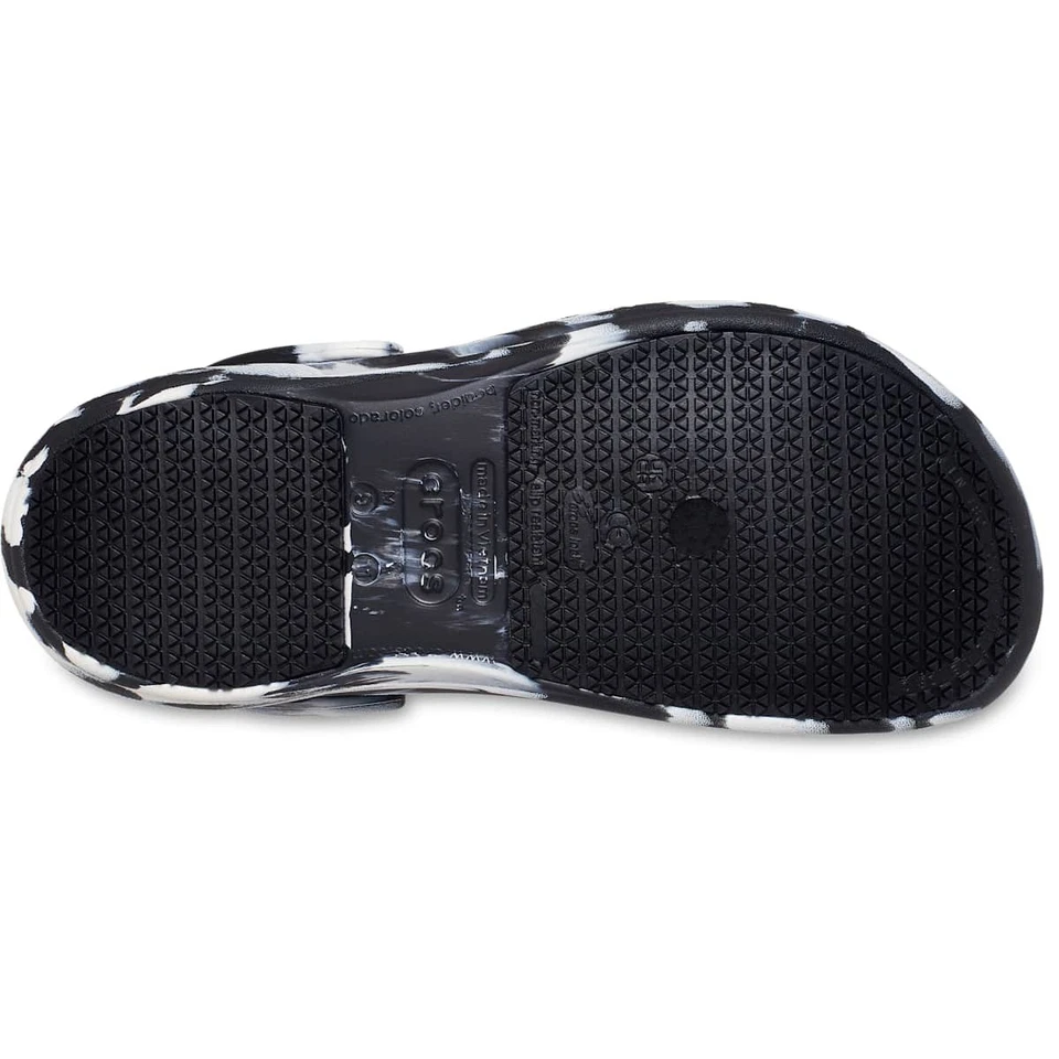 Zueco de trabajo Crocs Bistro mármol - antideslizante, fácil limpieza, uso en cocina Foto 4 de 4