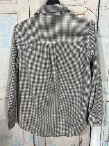 Chaps Mens Shirt Easy Care Long Sleeve Brown/White Plaid Size Small - Picture 4 of 6