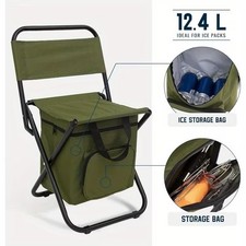Portable Folding Camping Chair Backrest Lightweight Compact Heavy Duty