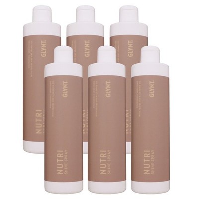 Glynt Nutri Shine Spray 6 x 500 ml Haaröl mit Jojoba & Macadamia Nachfüller Set