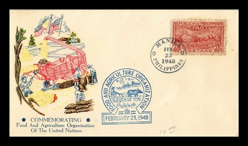 Dr Jim Stamps Philippines FDC 40c Food and Agriculture Organization of UN