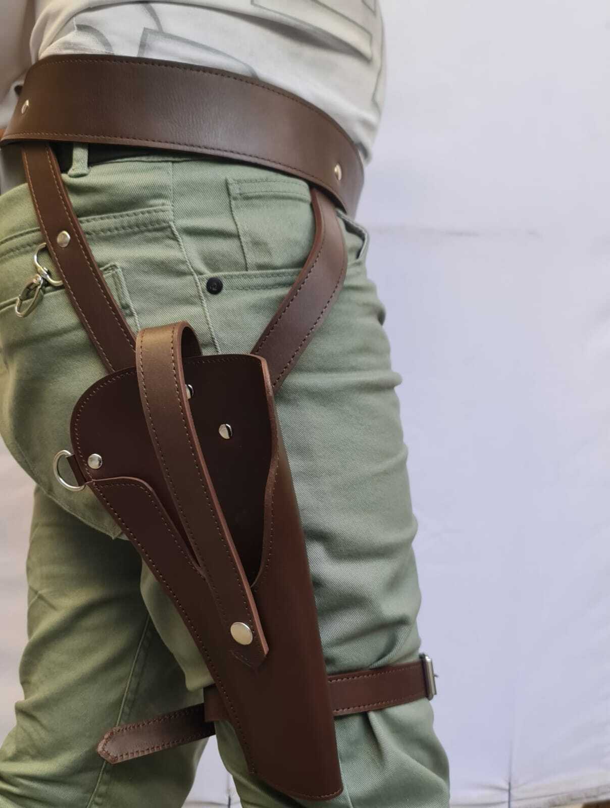 Jyn Erso Belt Gun Holster Leg Strap Cosplay Costume Prop Leather Belt